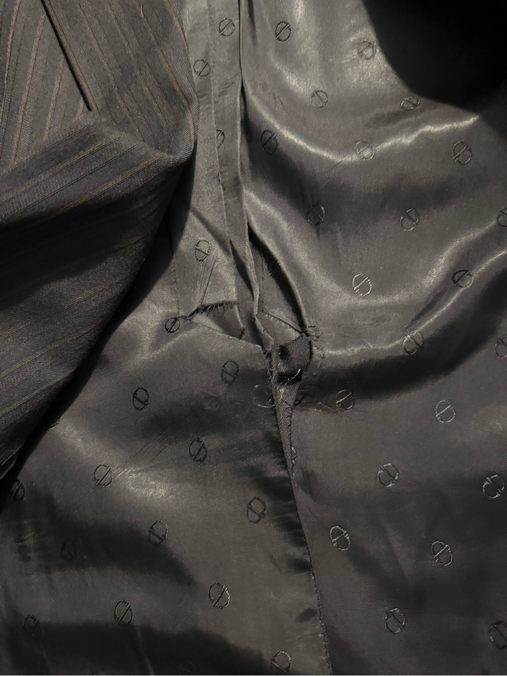 Dior Men's Vintage Black Pinstriped Sport Coat Blazer - Picture 7 of 11